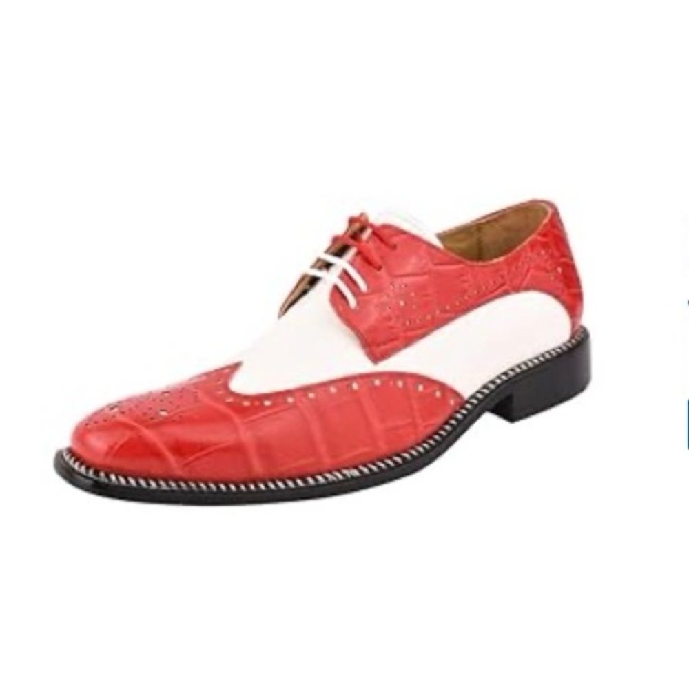 NIB LIBERTYZENO Mens Genuine Leather Wingtip Lace Up Shoe